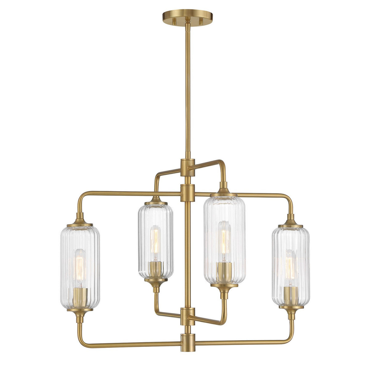 Savoy House - 1-3025-4-322 - Four Light Chandelier - Holton - Warm Brass