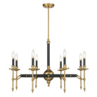 Savoy House - 1-9512-8-143 - Eight Light Chandelier - Consulate - Matte Black and Warm Brass