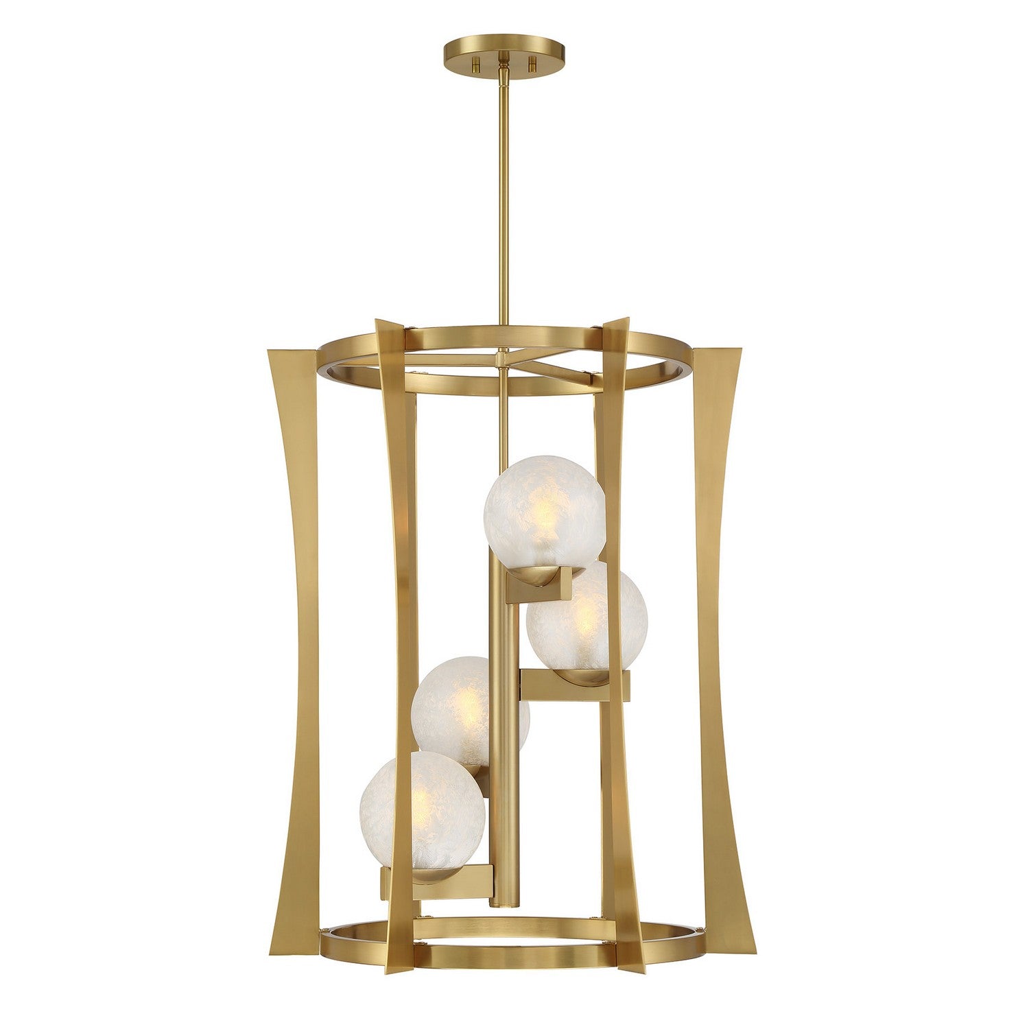 Savoy House - 3-1018-4-322 - Four Light Pendant - Darien - Warm Brass