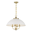 Savoy House - 7-1725-4-142 - Four Light Pendant - Monterey - White and Warm Brass
