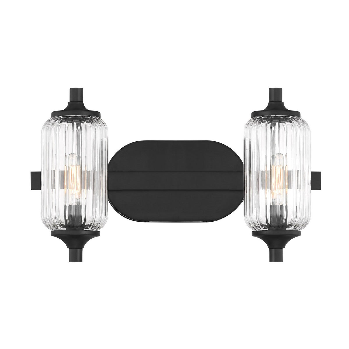 Savoy House - 8-3024-2-BK - Two Light Bathroom Vanity - Holton - Matte Black