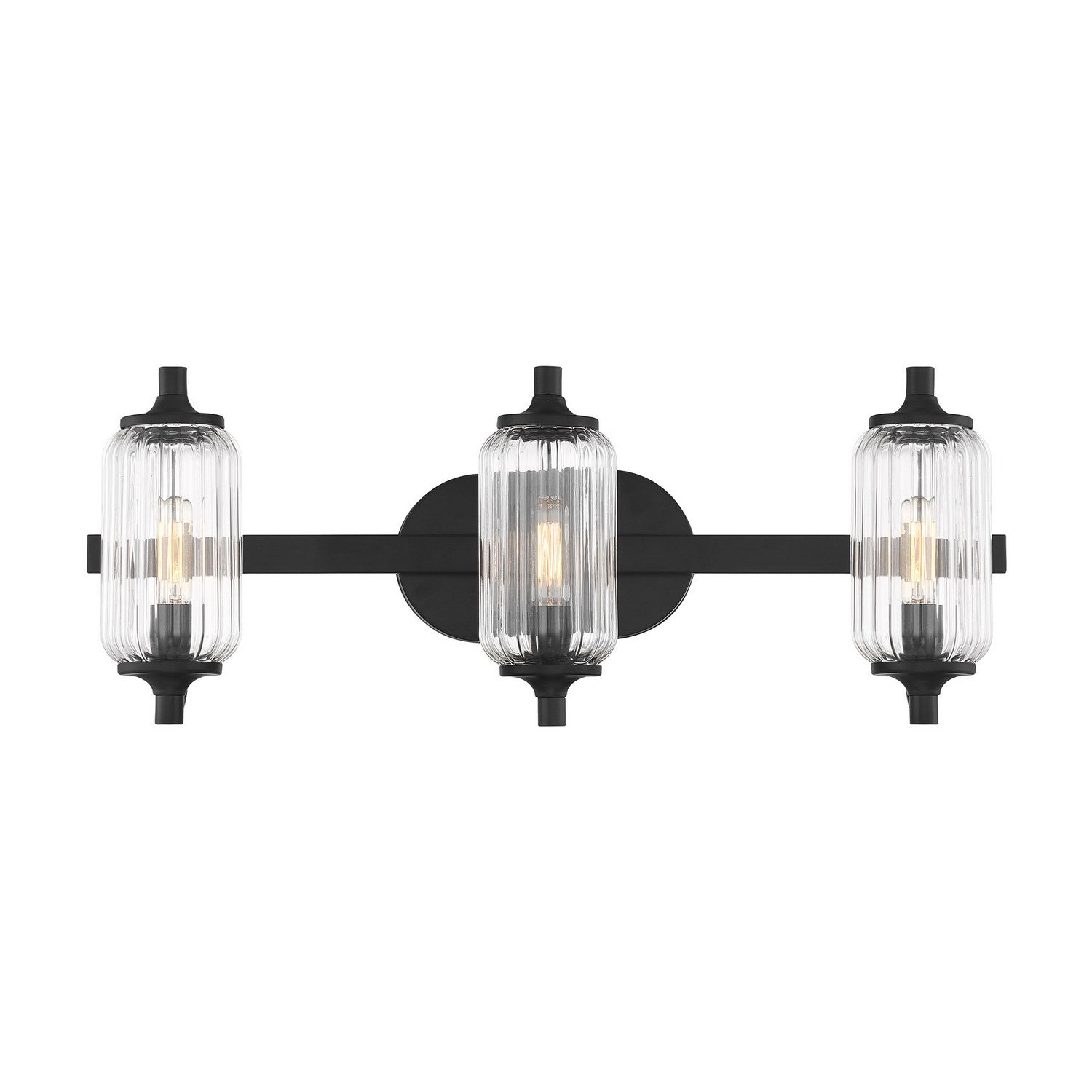 Savoy House - 8-3024-3-BK - Three Light Bathroom Vanity - Holton - Matte Black