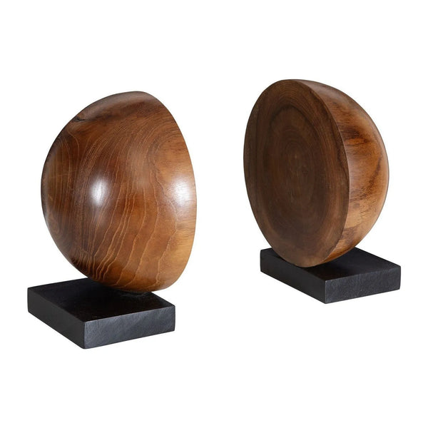 Teak And Noir Bookends Set/2