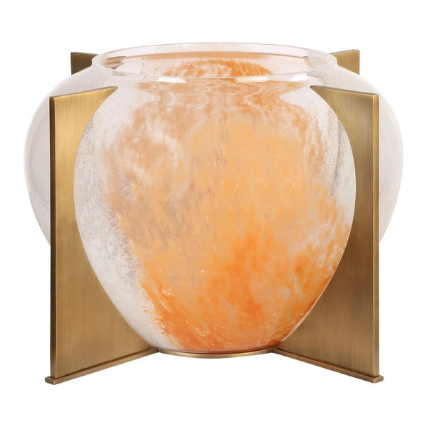 Vase tourbillonnant ambré