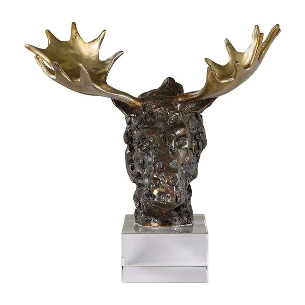Sculpture de buste d'élan