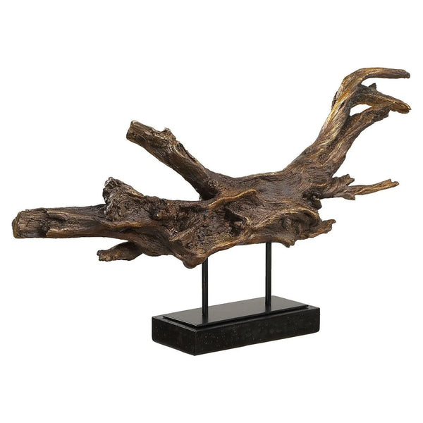 Sculpture de branche dorée