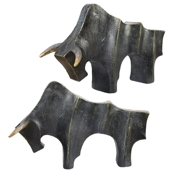 Ensemble de sculptures de taureaux royaux/2