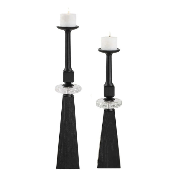 Lot de 2 bougeoirs Ebon Glow