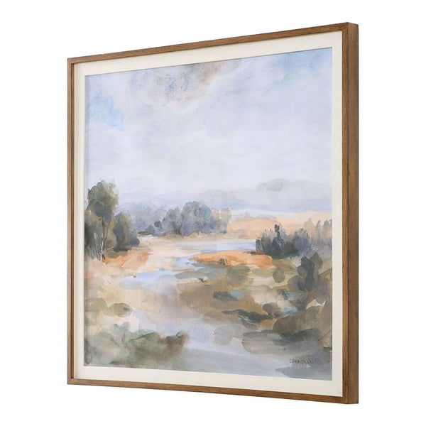 Impression de paysage d'après-midi sur une rivière