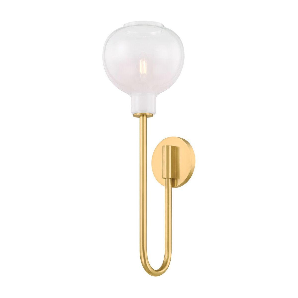 Mitzi - H990101-AGB - One Light Wall Sconce - Estelle - Aged Brass