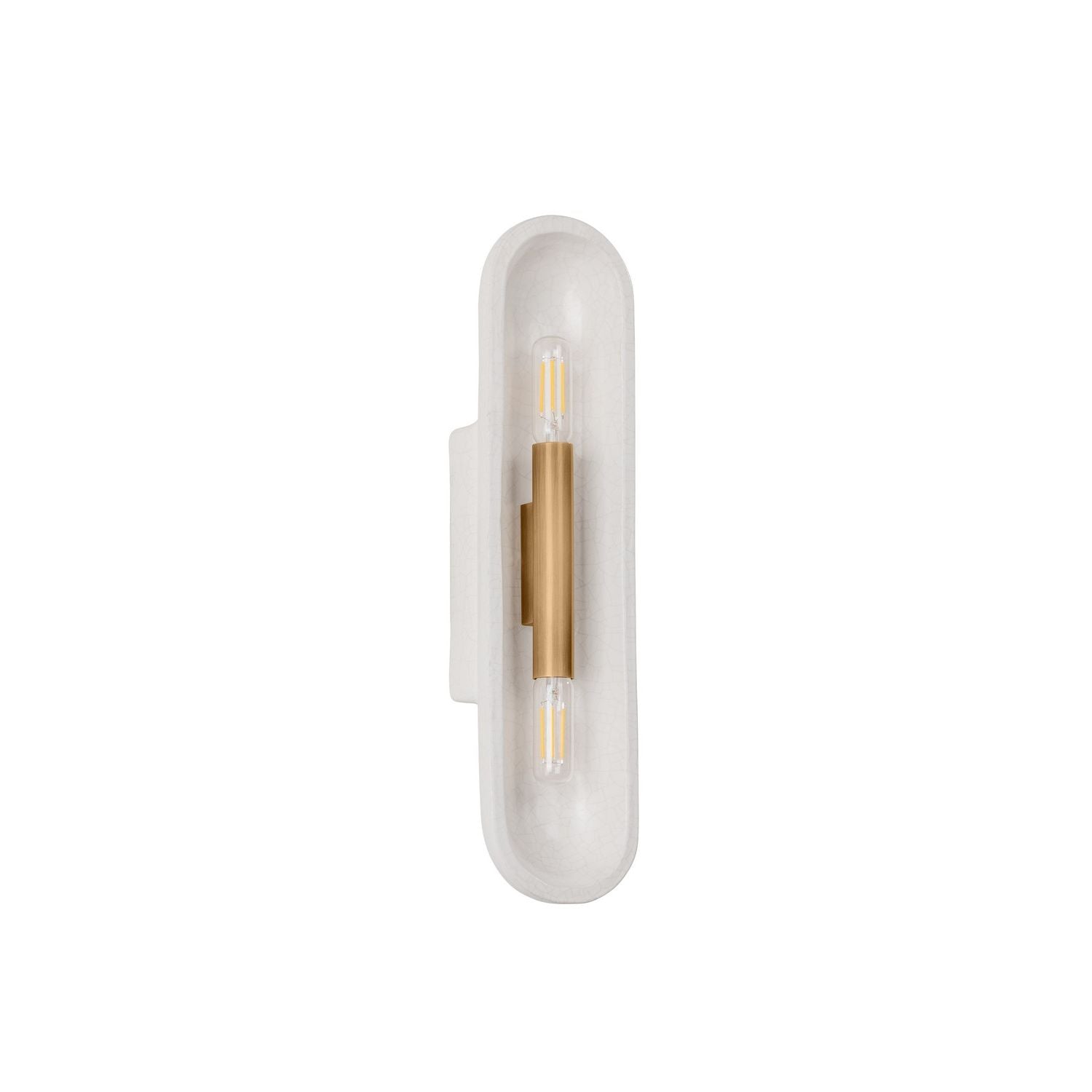 Troy Lighting Canada - B1617-PBR/CLC - Deux lampes Murale - Lane - Patine laiton/céramique blanche craquelée, grand format