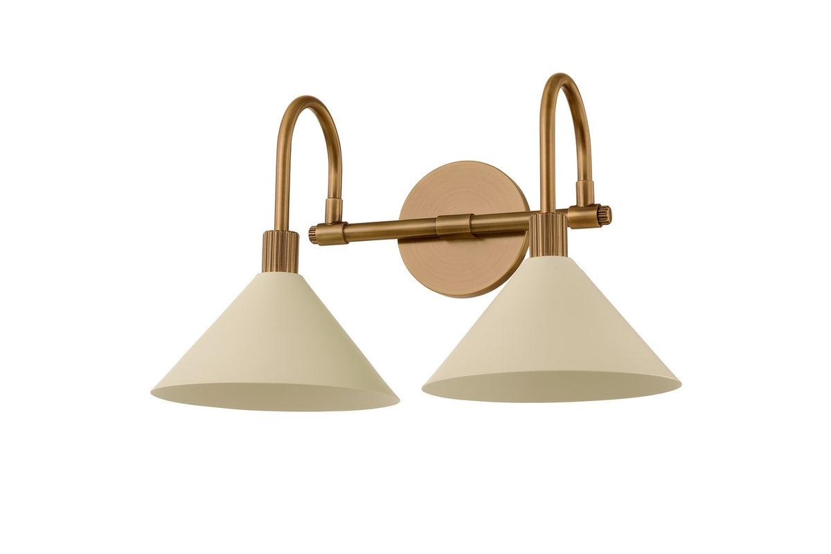 Troy Lighting Canada - B1810-PBR/SSD - Two Light Bath - Jovani - Patina Brass And Soft Sand