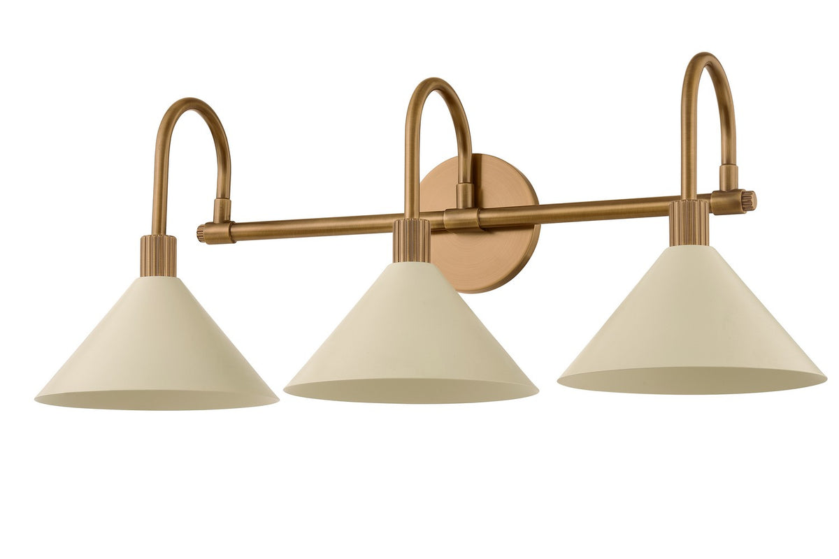Troy Lighting Canada - B1811-PBR/SSD - Three Light Bath - Jovani - Patina Brass And Soft Sand