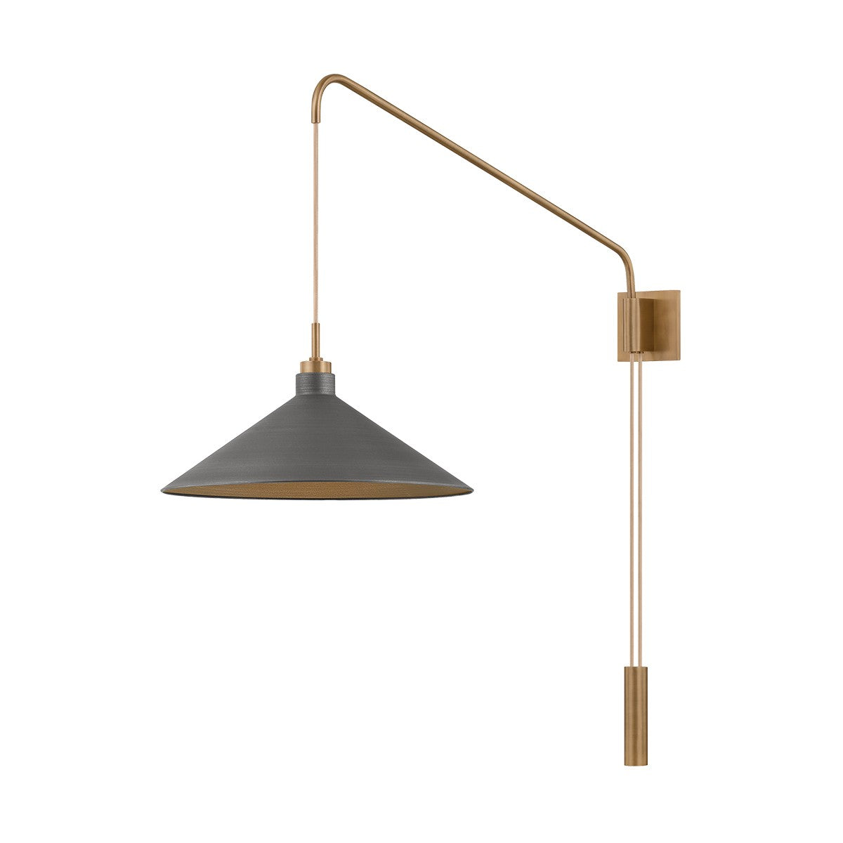 Troy Lighting Canada - B2936-PBR/GRA - Une lampe Murale - Conor - Laiton patiné et graphite