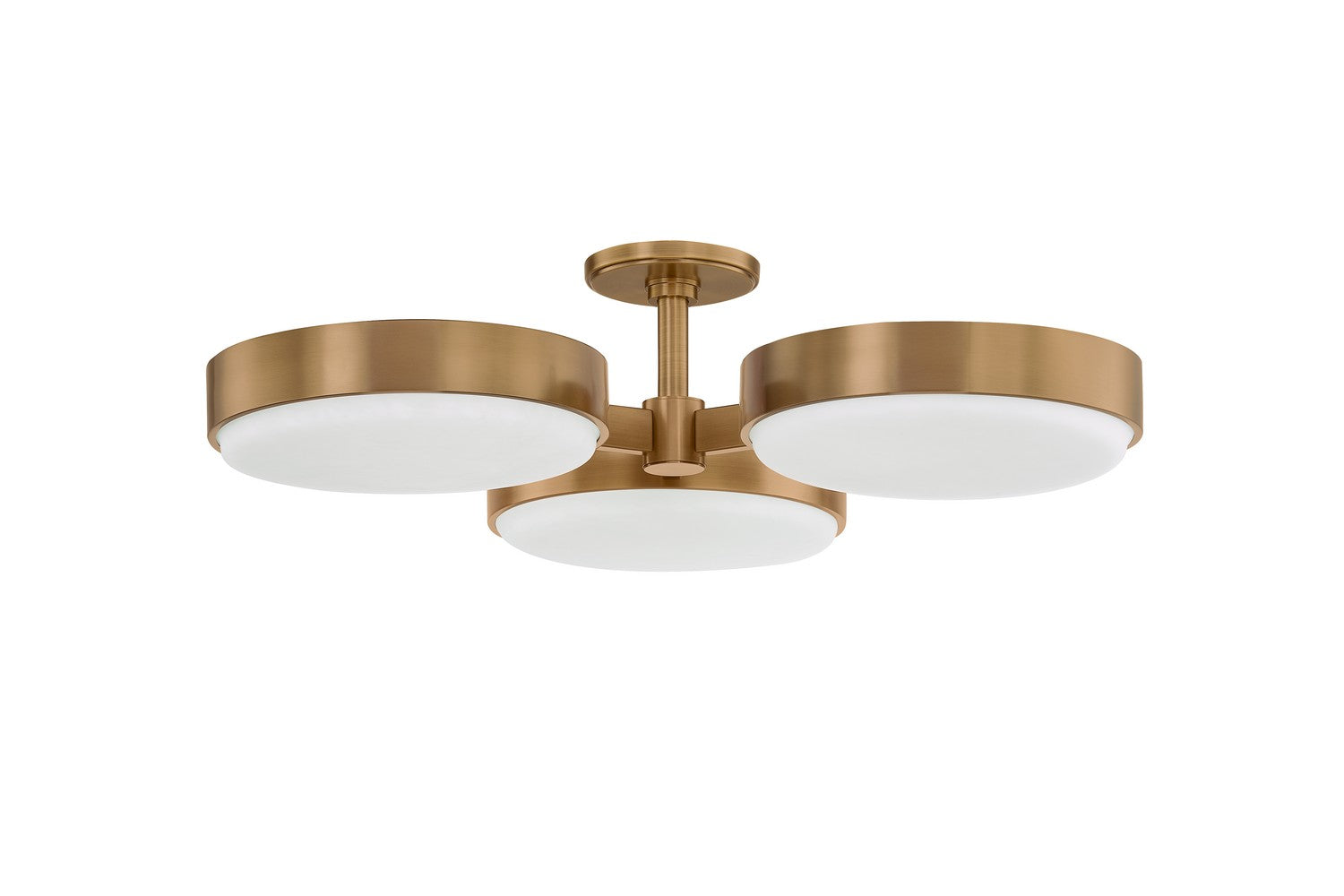 Troy Lighting Canada - C1330-PBR - Three Light Semi Flush Mount - Rory - Patina Brass