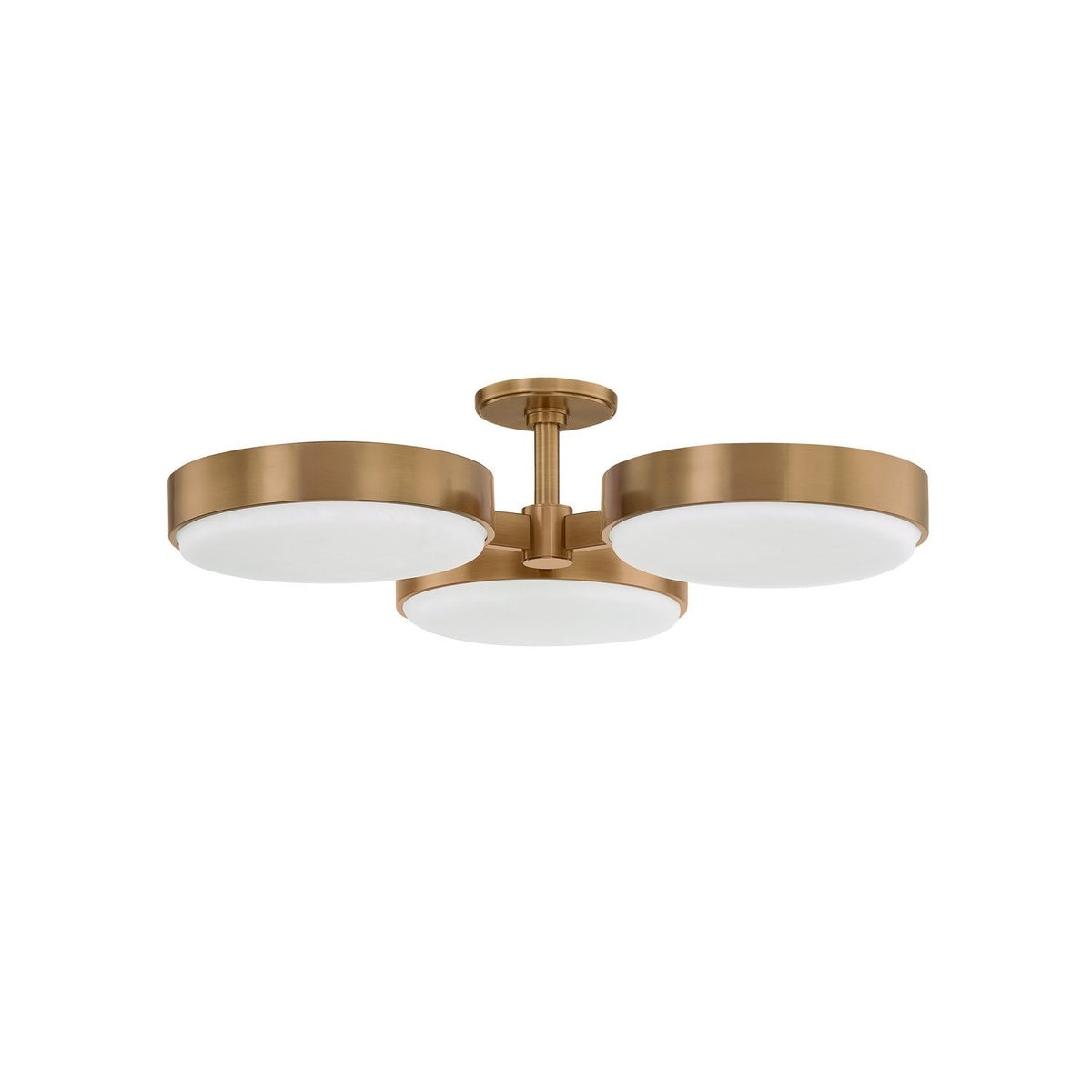 Troy Lighting Canada - C1330-PBR - Three Light Semi Flush Mount - Rory - Patina Brass
