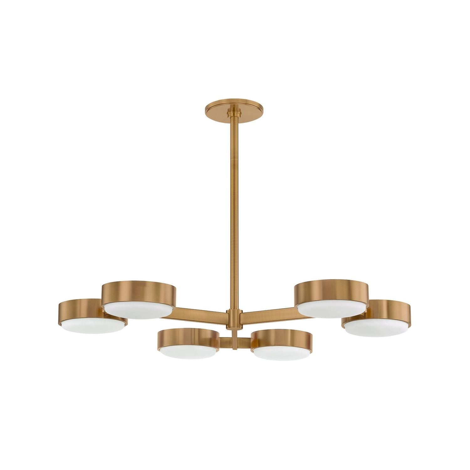 Troy Lighting Canada - C1340-PBR - Semi-remorque à six lumières Plafonnier - Rory - Laiton patiné