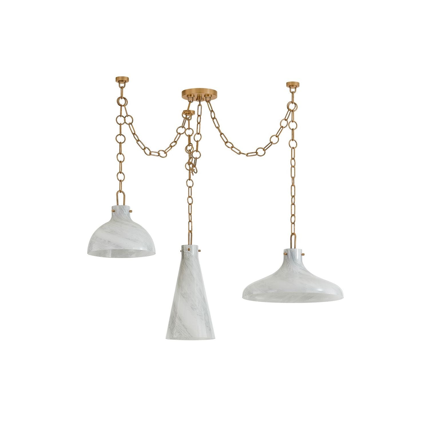 Troy Lighting Canada - F1242-PBR - Trois lampes Suspendu - Joaquin - Laiton patiné