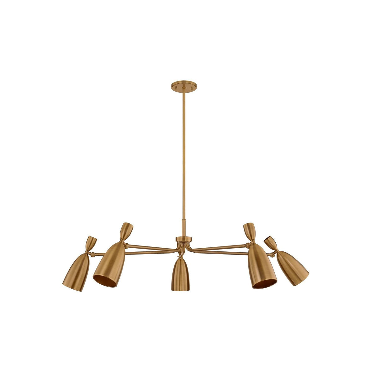 Troy Lighting Canada - F4050-PBR - LED Chandelier - Spade - Patina Brass
