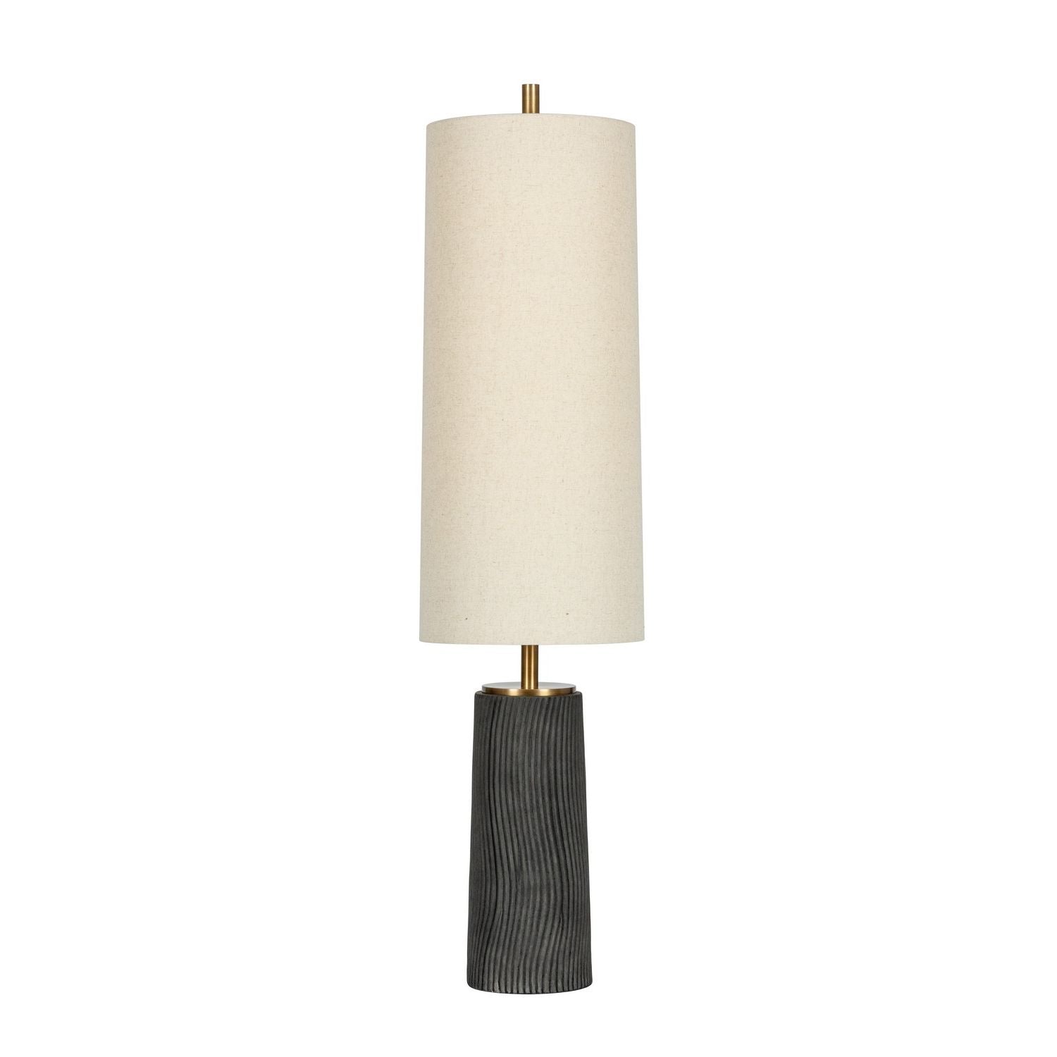 Troy Lighting Canada - PFL1156-PBR/CDG - Lampadaire à trois lumières - Thane - Laiton patiné/Céramique Gris Méditation
