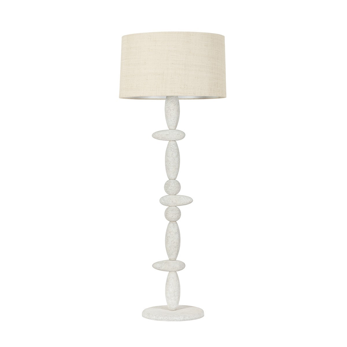 Troy Lighting Canada - PFL5564-VGL/CGL - One Light Floor Lamp - Cullen - Vintage Gold Leaf/Ceramic Gypsum Clay
