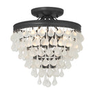 Crystorama - 130-MK-FR_PLAFOND - Trois lumières semi-plafonnière Plafonnier - Calypso - Noir mat