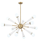 Crystorama - 3812-AG-MT - 12 Lumières Suspendu - Zodiaque - Laiton vieilli + Blanc mat