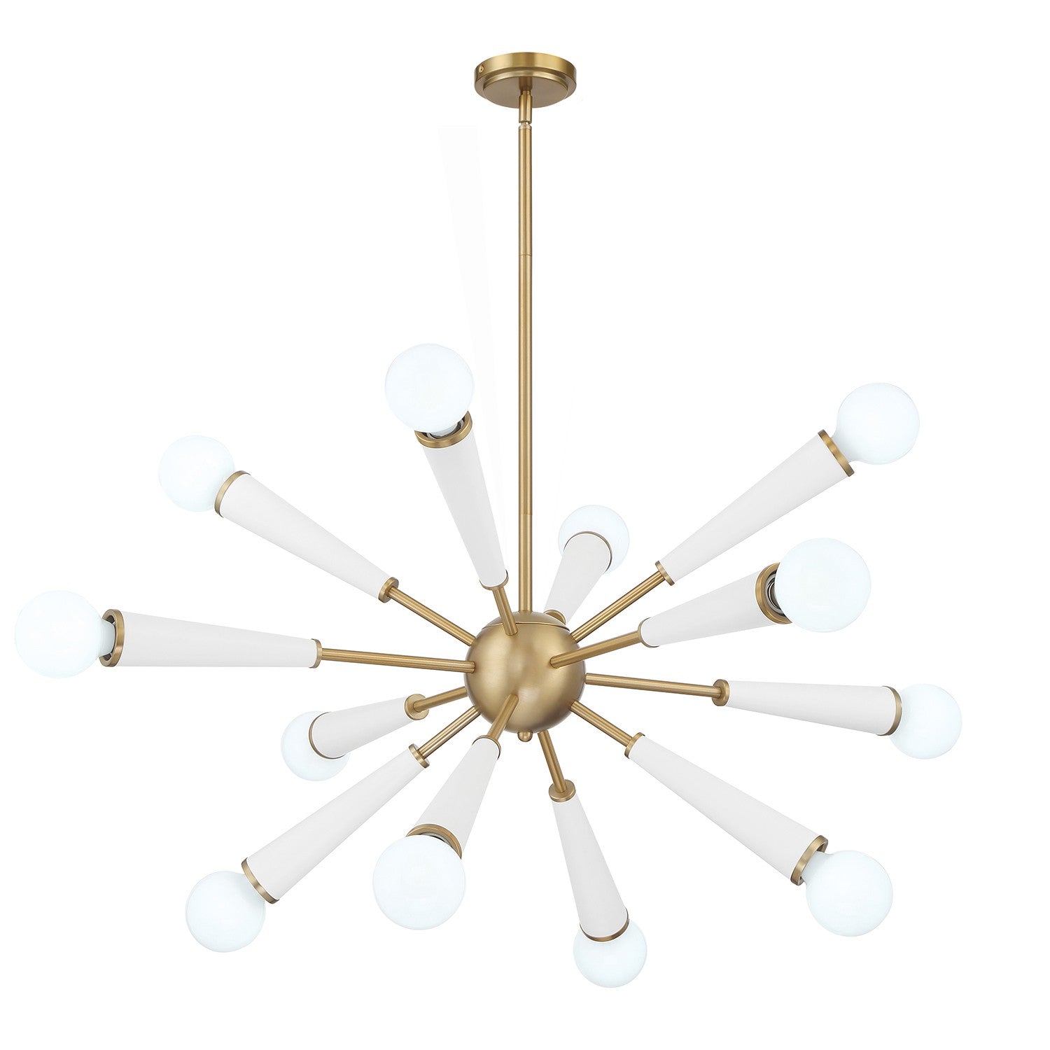 Crystorama - 3812-AG-MT - 12 Lumières Suspendu - Zodiaque - Laiton vieilli + Blanc mat