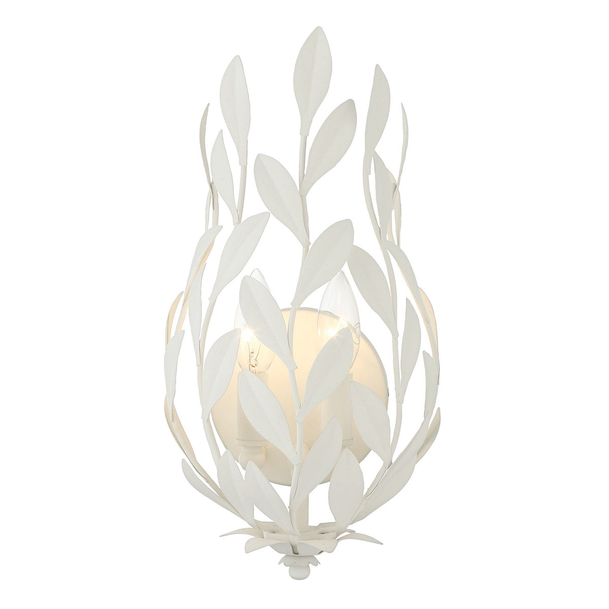 Crystorama - 561-MT - Deux feux Murale Broche - Blanc mat