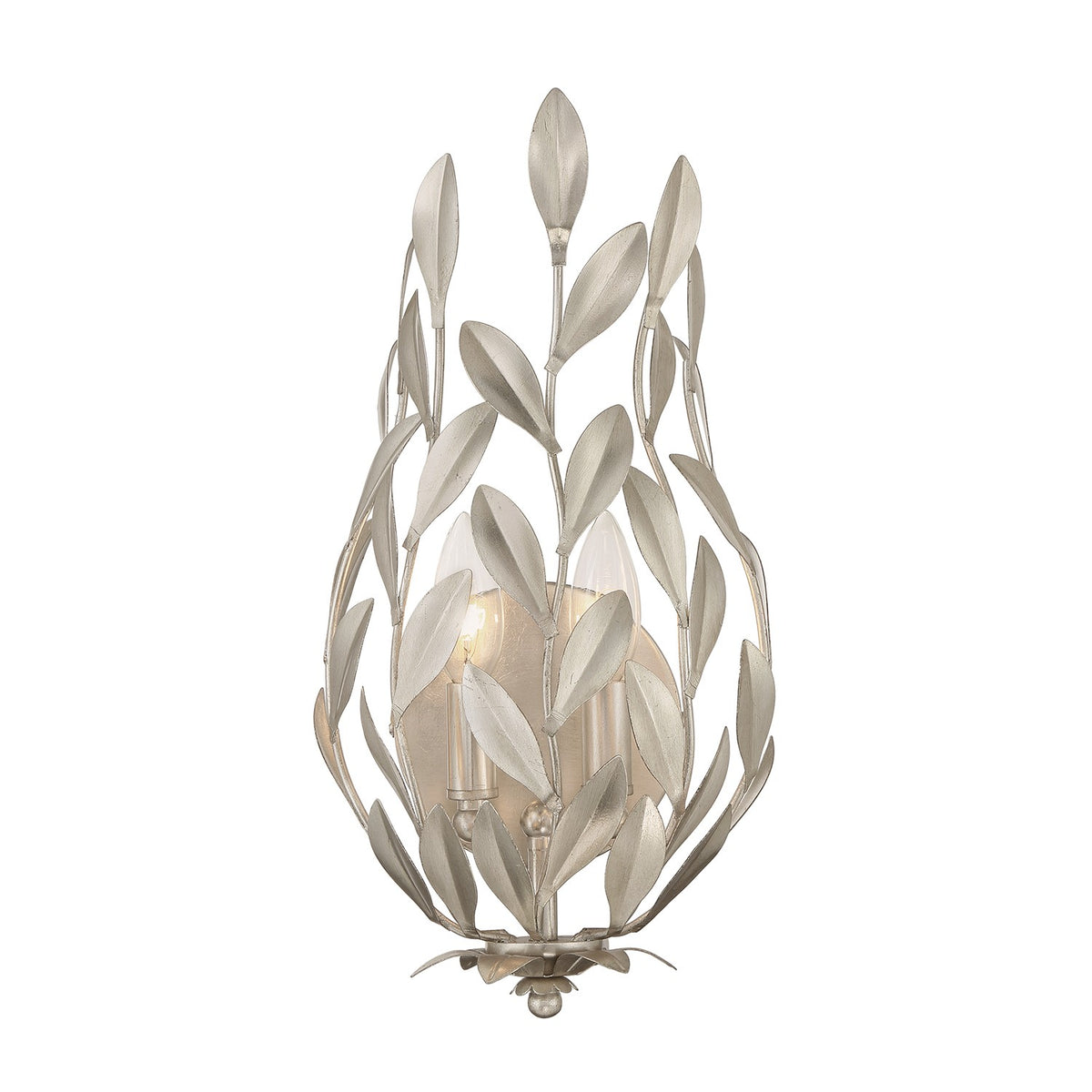 Crystorama - 561-SA - Deux lumières Murale Broche en argent antique
