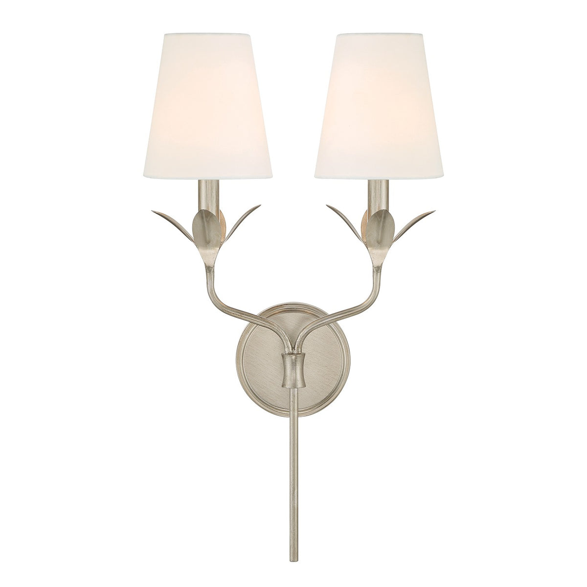 Crystorama - 562-SA - Deux lumières Murale Broche en argent antique