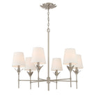 Crystorama - 568-SA - Six Light Chandelier - Broche - Antique Silver