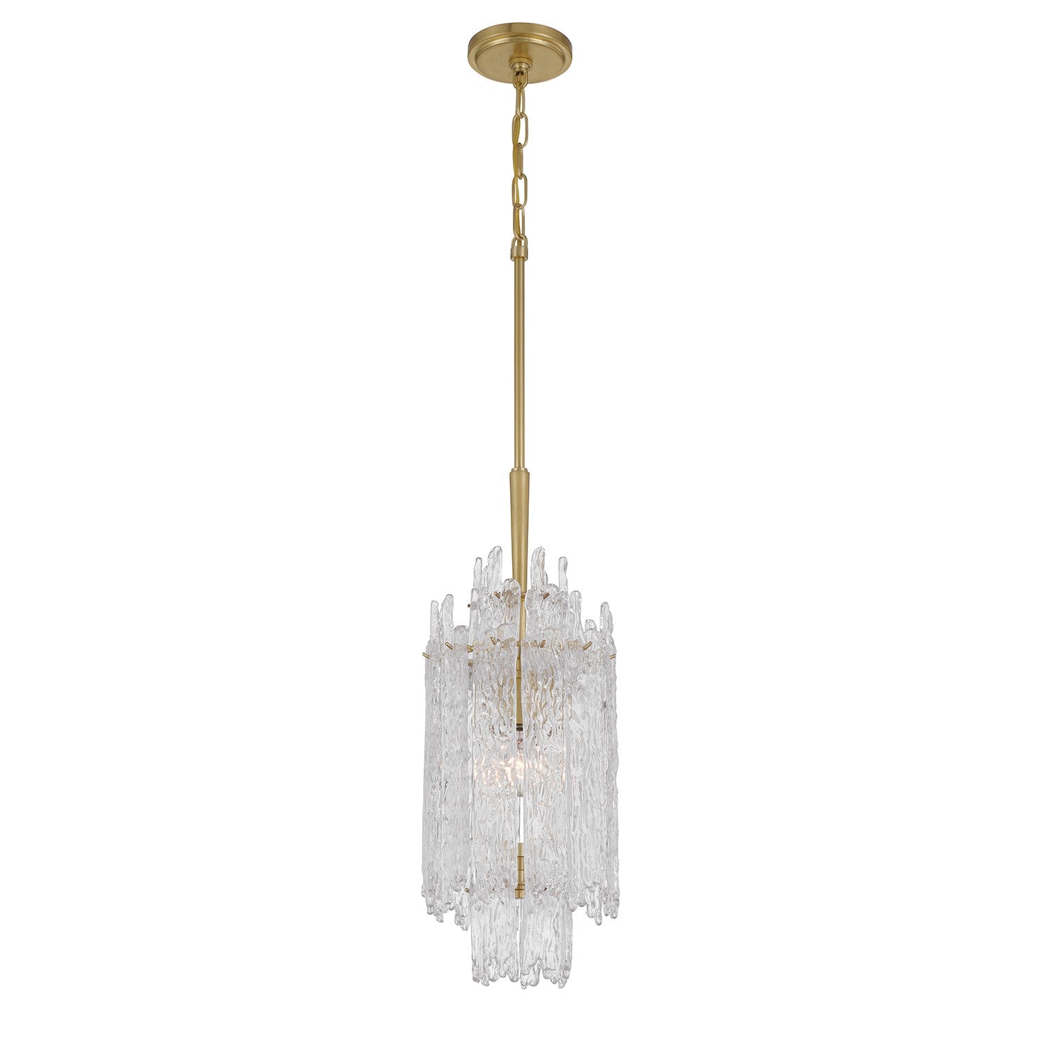 Crystorama - ACK-921-AG - One Light Pendant - Ackerly - Aged Brass