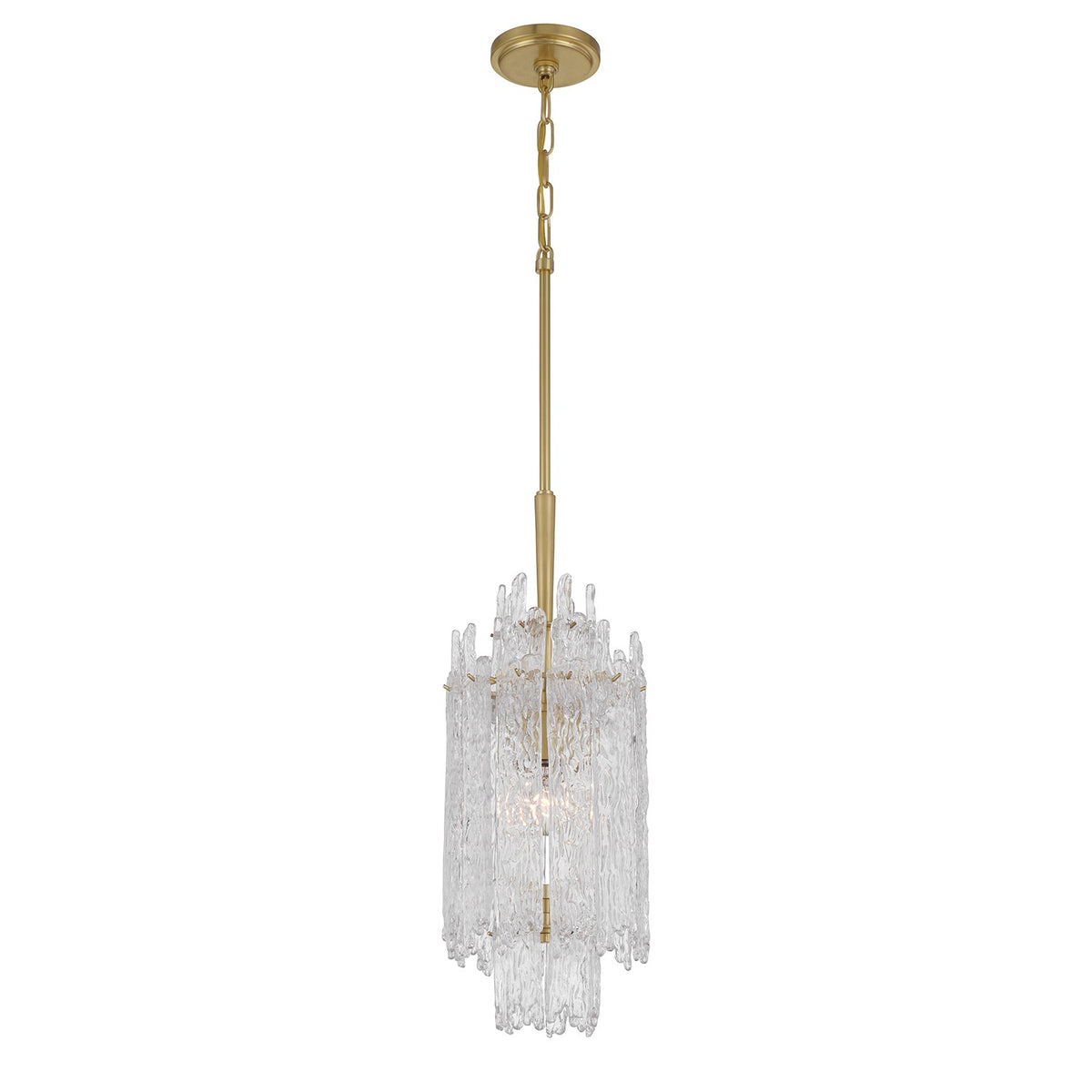 Crystorama - ACK-921-AG - One Light Pendant - Ackerly - Aged Brass