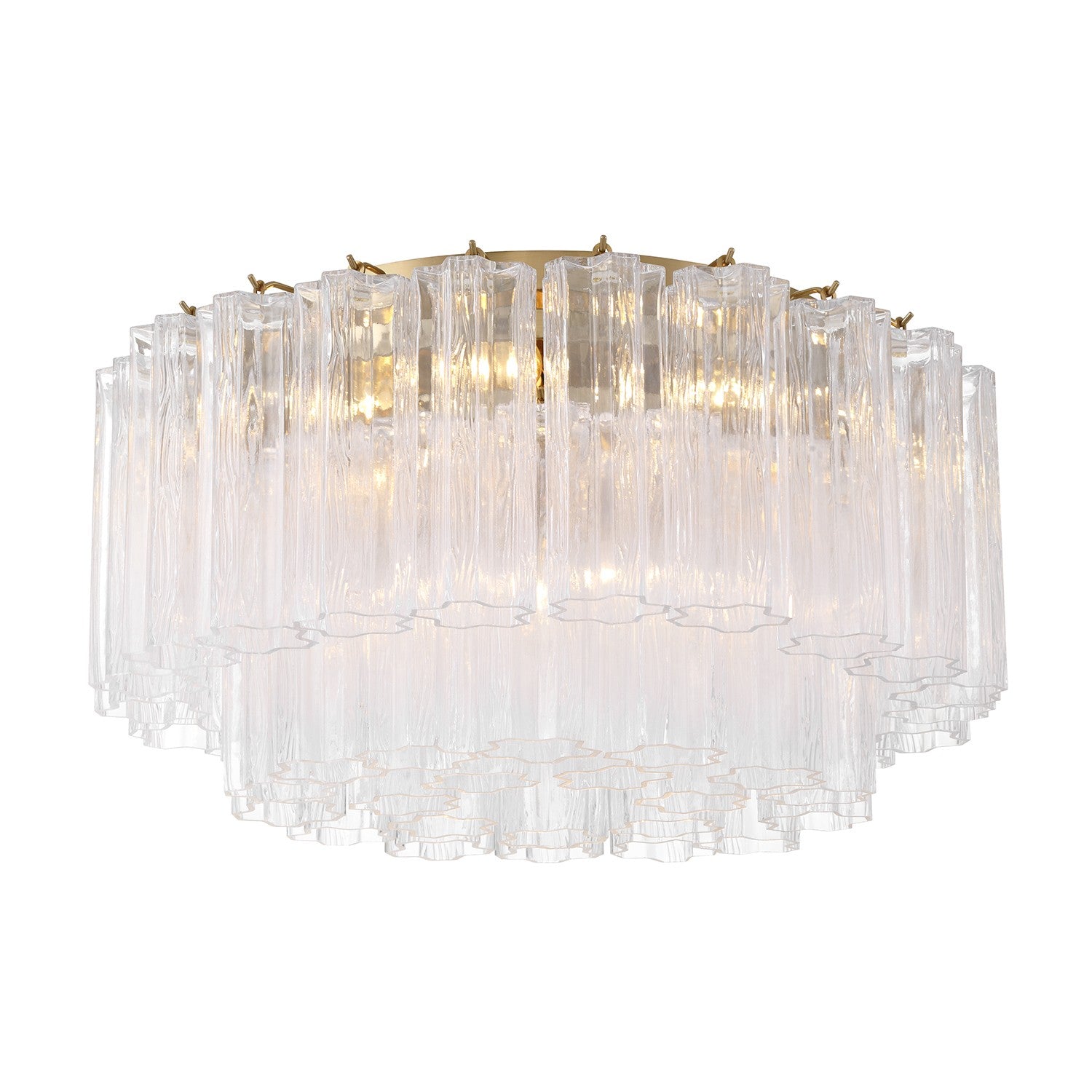 Crystorama - ADD-321-AG-CL - Sept Lumières Plafonnier - Addis-Abeba - Laiton vieilli