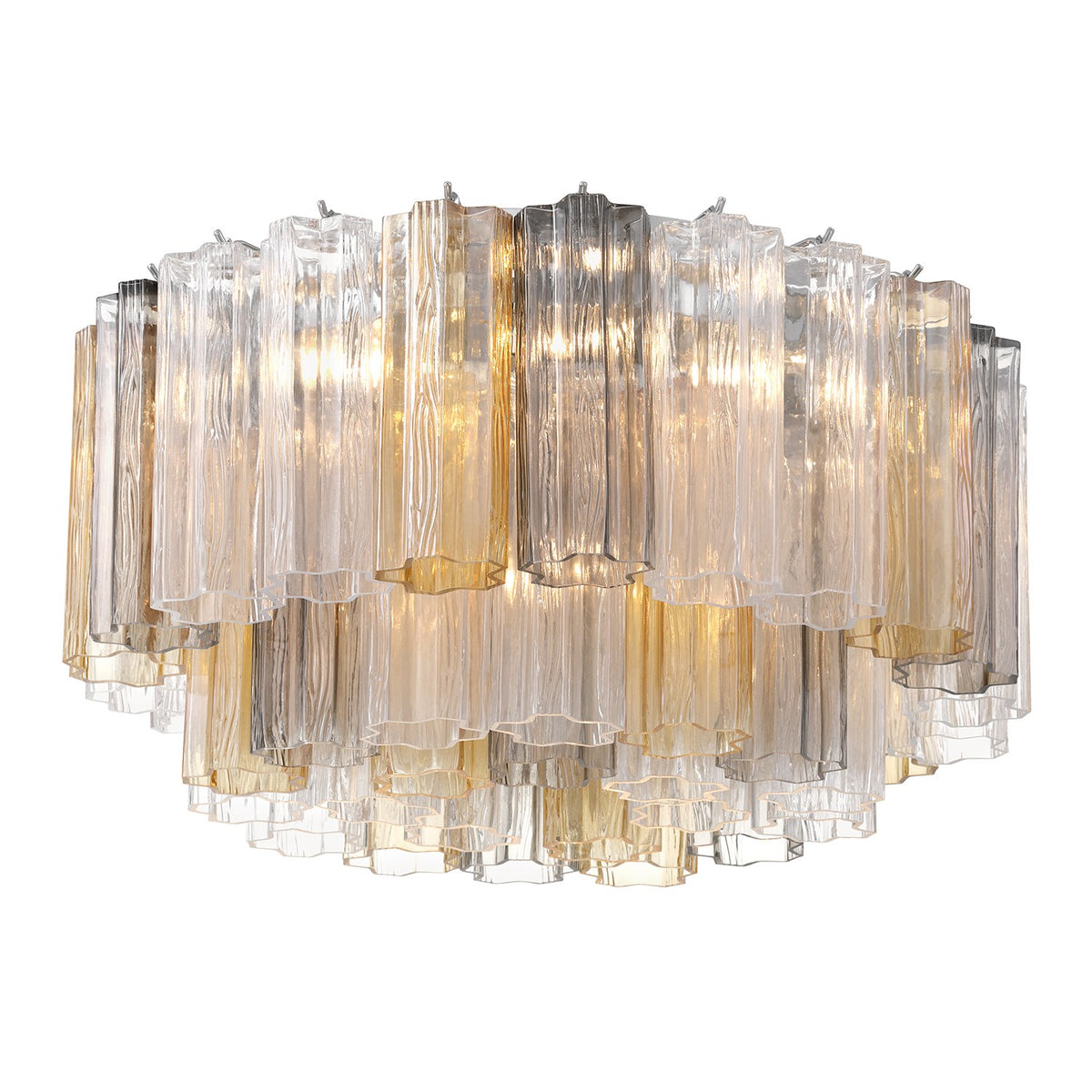 Crystorama - ADD-321-CH-AU - Seven Light Flush Mount - Addis - Polished Chrome