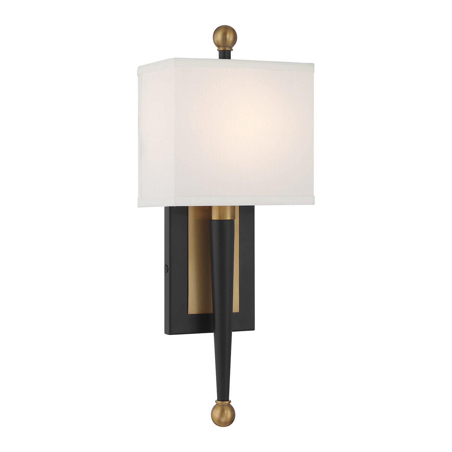Crystorama - ARD-832-MK-VG - Une lampe Murale - Ardson - Noir mat + Or éclatant