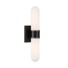 Crystorama - CAP-8512-MK-TG - LED Murale - Capsule - Noir mat + Or texturé