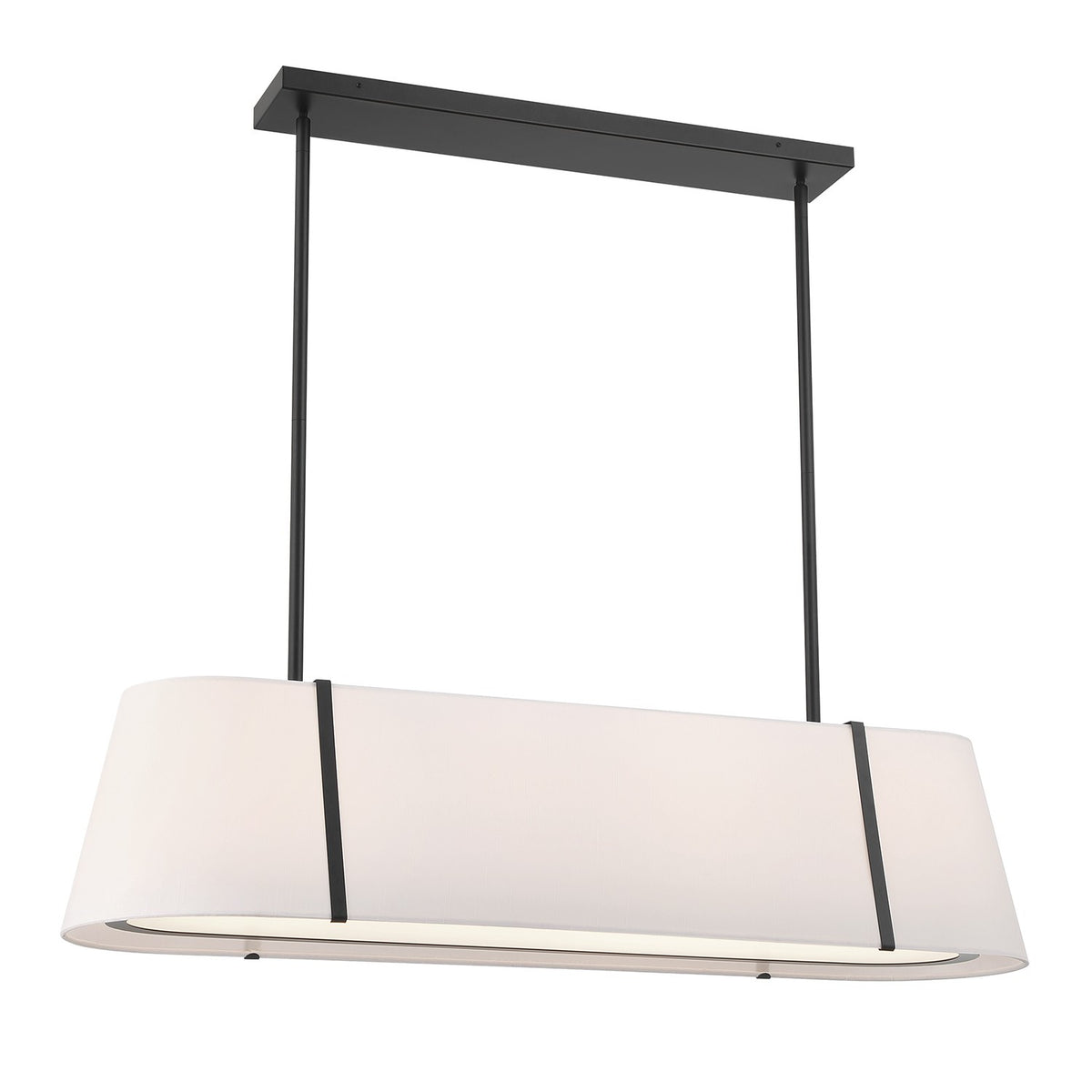 Crystorama - FUL-917-BK - Four Light Linear Chandelier - Fulton - Black