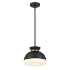 Crystorama - GID-4005-MK-VG - One Light Mini Suspension - Gidget - Noir mat + Or éclatant