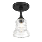 Crystorama - GRG-1040-MK_PLAFOND - Plafonnier semi-lumineux à une lumière Plafonnier - Gregory - Noir mat