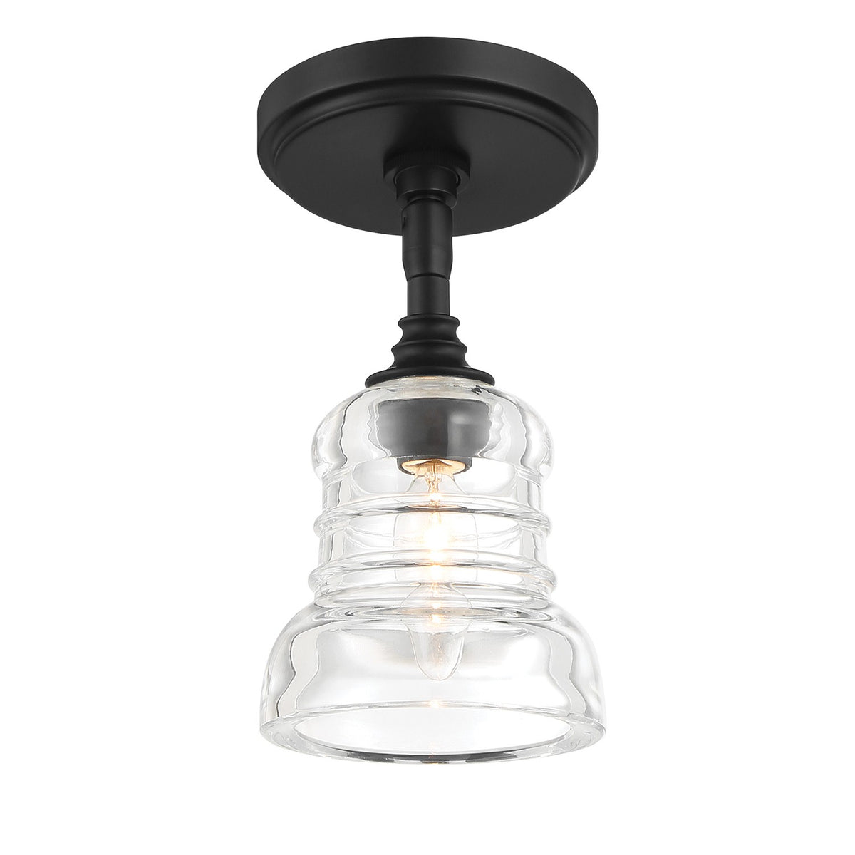 Crystorama - GRG-1040-MK_CEILING - One Light Semi Flush Mount - Gregory - Matte Black