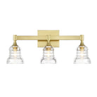 Crystorama - GRG-1043-AG - Salle de bain à trois lumières - Gregory - Laiton vieilli