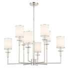Crystorama - HAT-478-PN - Huit lumières Suspendu - Hatfield - Nickel poli