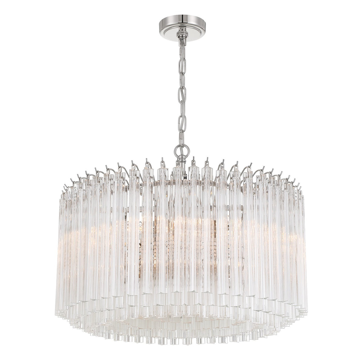 Crystorama - LOF-5007-PN - Sept lumières Suspendu - Lofton - Nickel poli
