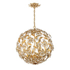 Crystorama - MSL-316-GA - Six lumières Suspension - Marseille - Or antique