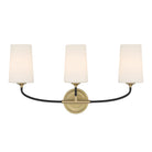 Crystorama - NIL-70013-BF-MG - Trois lampes de salle de bain - Niles - Noir forgé + Or moderne