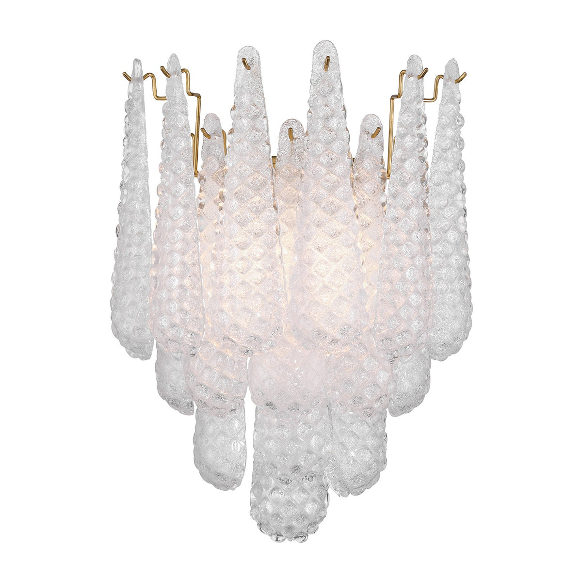 Crystorama - OLL-6002-AG-CL - Two Light Wall Sconce - Ollie - Aged Brass