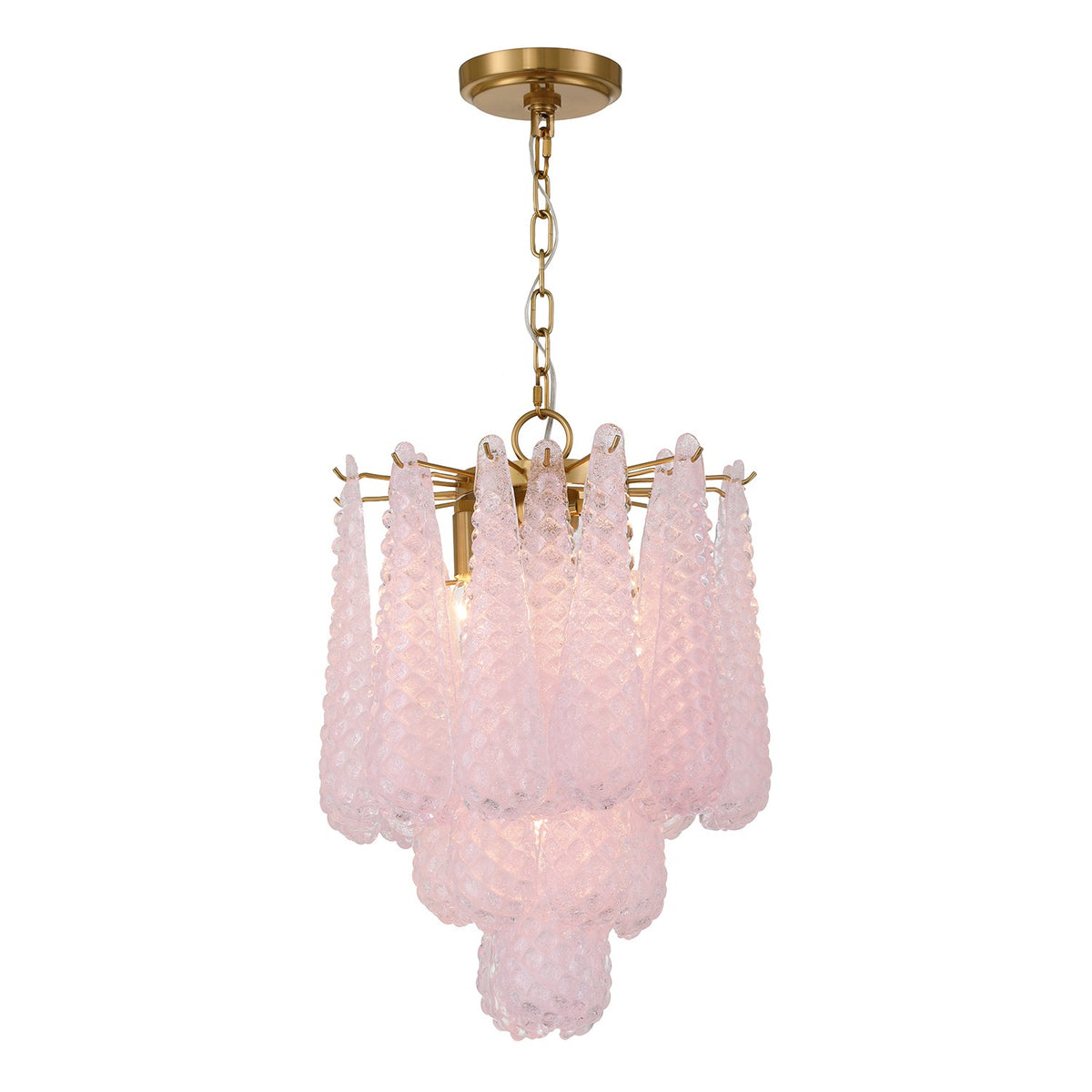 Crystorama - OLL-6004-AG-BH - Quatre lumières Suspension - Ollie - Laiton vieilli