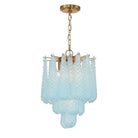 Crystorama - OLL-6004-AG-BL - Quatre lumières Suspension - Ollie - Laiton vieilli